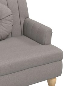 Banco c/ almofadões 113x64,5x75,5 cm tecido cinza-acastanhado