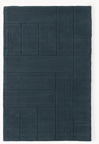 Tapete de lã artesanal com padrão geométrico Alexia