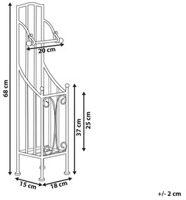 Suporte autónomo de papel higiénico em metal branco BRISA Beliani