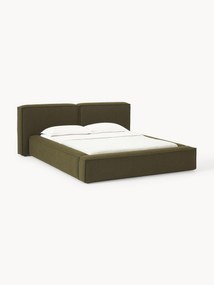 Bouclé Upholstered Bed Lennon with Storage Space