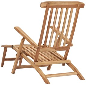 Cadeiras de jardim c/ apoios de pés e mesa teca maciça