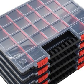 Caixas de arrumação 5 pcs polipropileno 40x30x5 cm