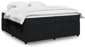 vidaXL Cama com molas/colchão 200x200 cm veludo preto