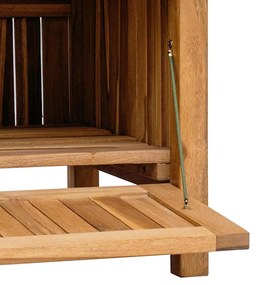 Banco de Armazenamento para Jardim Castanho 228 x 60 x 90 cm