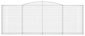 Cestos gabião arqueados 4pcs 400x30x140/160cm ferro galvanizado