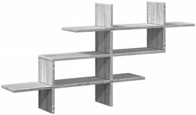 Prateleira parede 124,5x18x60,5 cm deriv. madeira cinza sonoma