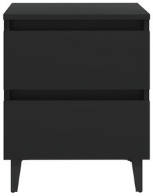 Mesa de cabeceira 40x35x50 cm derivados de madeira preto