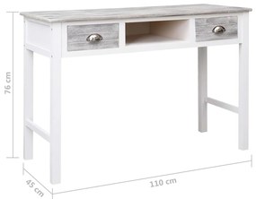 Secretária 110x45x76 cm madeira cinzento