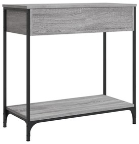 Mesa consola 75x34,5x75 cm derivados de madeira cinzento sonoma