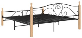 Estrutura de cama 180x200 cm metal preto