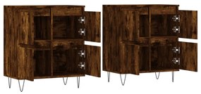 Aparadores 2 pcs derivados de madeira carvalho fumado
