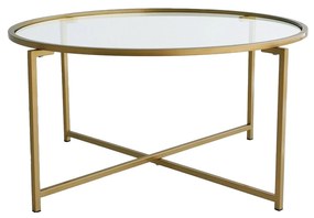 Mesa de Centro Gold Sun – Dourado – 83 x 40 x 83 cm