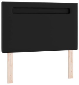 Cabeceira vidaXL Design Simples Preto 100 cm Couro Sintético