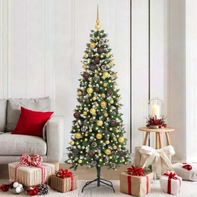 vidaXL Árvore de Natal Artificial Verde 180 cm PVC, Plástico e Aço
