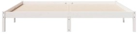 Cama extra longa sem colchão 200x210 cm pinho maciço branco