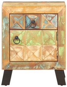 Mesa de cabeceira 40x30x50 cm madeira recuperada maciça