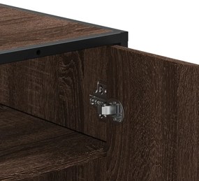 Sapateira 75x38x97,5 cm deriv. madeira/metal carvalho castanho