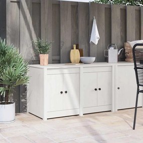 vidaXL Armário de Cozinha Externo Branco 106x55x64 cm Madeira Sólida de Pinho