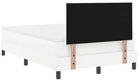 Cama Box com Colchão Branca, 120 x 200 cm, em Couro Sintético