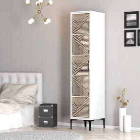 Roupeiro Kumsal P – Branco – 40 cm x 47,5 cm x 201,4 cm