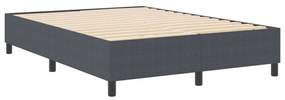 vidaXL Estrado de cama plataforma Cinza Escuro 140 x 200 cm tecido