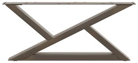 Pés para mesa de centro 2 peças aço natural 70x(30-31,3) cm aço