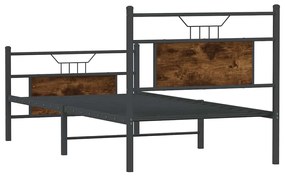 Estrutura cama s/ colchão derivados de madeira carvalho fumado
