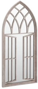 Espelho de jardim p/ uso exterior ferro 100x45 cm cor de areia