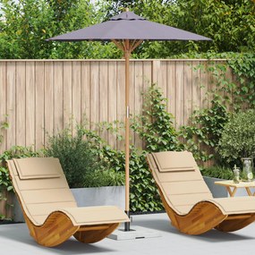 Parasol de Jardim Cinza Escuro 180x230 cm Bambu
