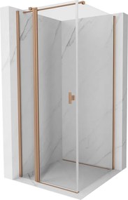 Mexen Mist T cabine de duche de abrir 90 x 90 cm, transparente, cobre escovado - 8A4T-090-090-65-00