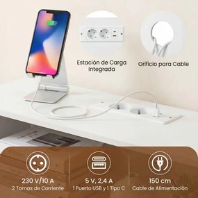 Mesa consola com luz LED e base de carregamento 100 x 20 x 86,5 cm, 3 níveis, com compartimento e prateleira, para corredor, entrada ou sala de estar,