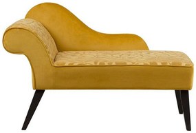 Sofá chaise-longue amarelo versão à esquerda 90 x 52 cm BIARRITZ Beliani
