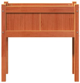 Floreira jardim c/ pernas 70x31x70cm pinho maciço castanho cera