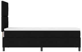 Cama Box com Colchão Preto 80x200 cm Tecido