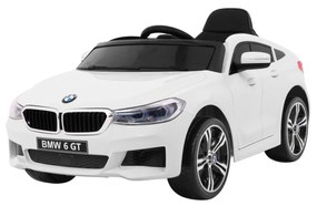 Carro elétrico para Crianças 12V BMW 6 GT Rodas de EVA, Assento de couro Branco