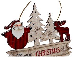 Adorno Natalício DKD Home Decor Madeira Cristal (2 pcs) (29.5 x 1.3 x 26 cm)