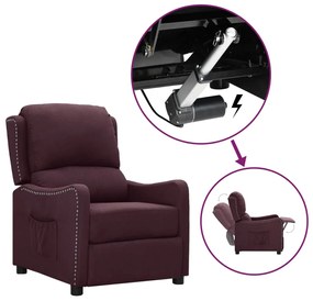 vidaXL Poltrona elevatória tecido roxo