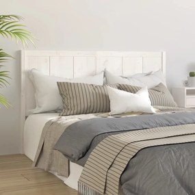 818111 vidaXL Cabeceira de cama 205,5x4x100 cm madeira de pinho maciça branco