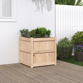 vidaXL Vaso/floreira de jardim 60x60x60 cm madeira de pinho maciça