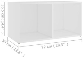 Móvel de TV 72x35x36,5 cm derivados de madeira branco