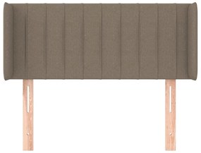 Cabeceira cama abas tecido 83x16x78/88 cm cinzento-acastanhado