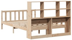 Cama com estante sem colchão 150x200 cm pinho maciço