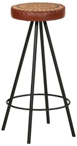 Bancos de bar 4 pcs couro genuíno