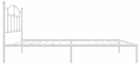 Estrutura de cama com cabeceira 90x190 cm metal branco