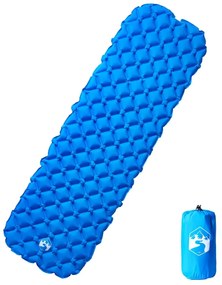Colchão de campismo insuflável 1 pessoa 190x58x6 cm azul
