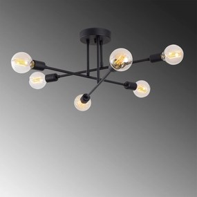 Candeeiro de Teto Flower – Preto – 64 x 64 cm