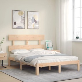 Cama sem colchão 140x190 cm madeira de pinho maciça