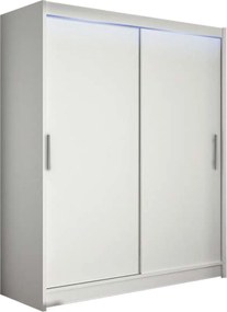 Roupeiro Closico 103, Branco, 200x150x58cm, 114 kg, Portas para roupeiro: Deslizante, Número de prateleiras: 5, Número de prateleiras: 5