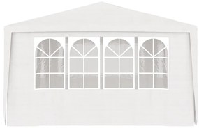 Tenda festas profissional + paredes laterais 4x6m 90g/m² branco