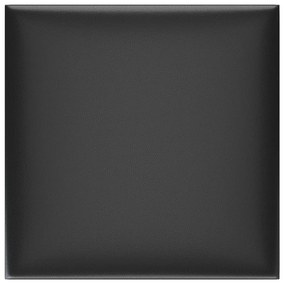 Painel parede 12 pcs 30x30cm couro artificial 1,08 m² cor preto